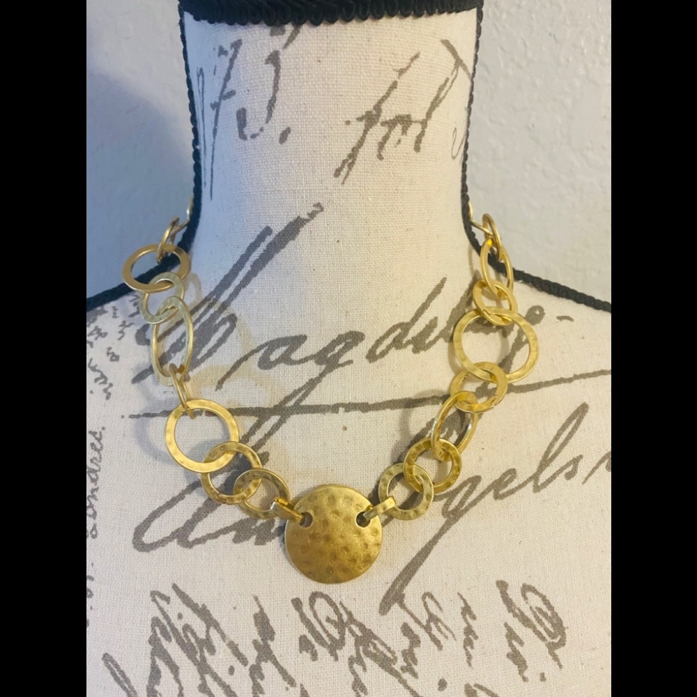 NWT Kate Spade Gold Tone Petal Necklace